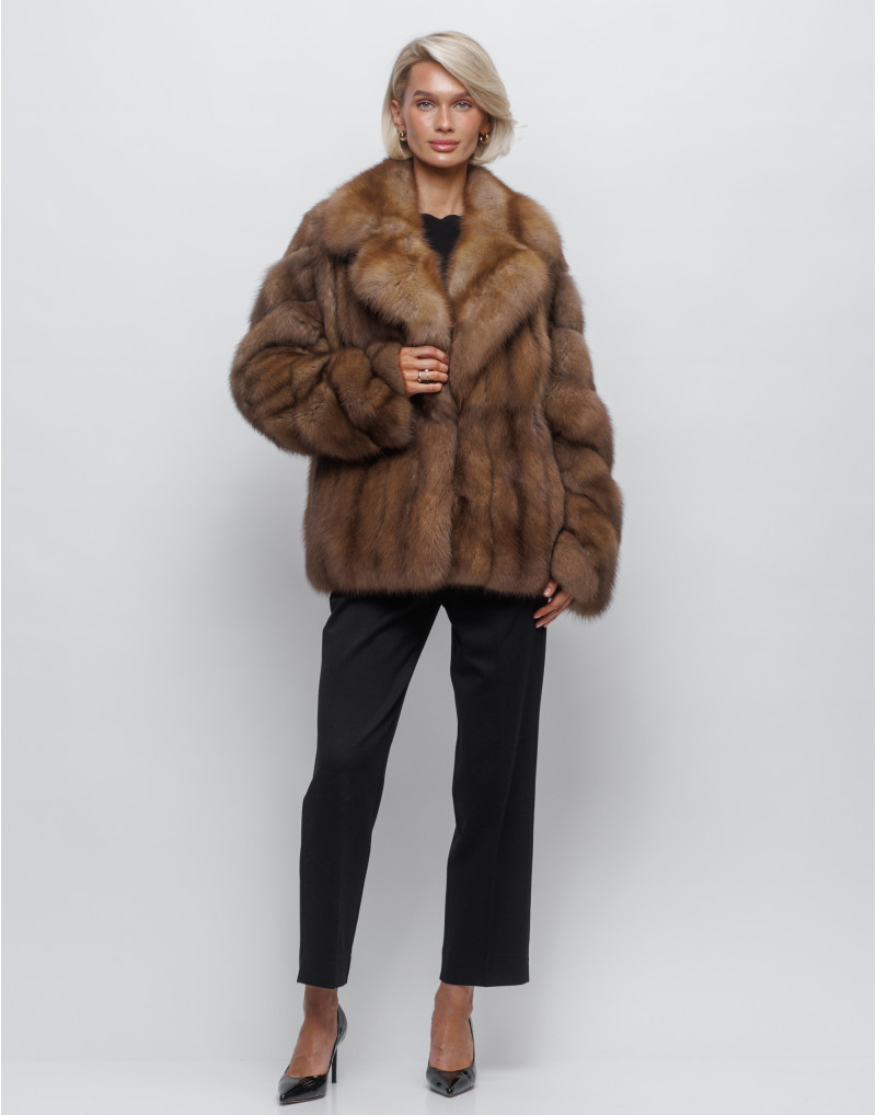 Шуба з хутра куниці baum marten