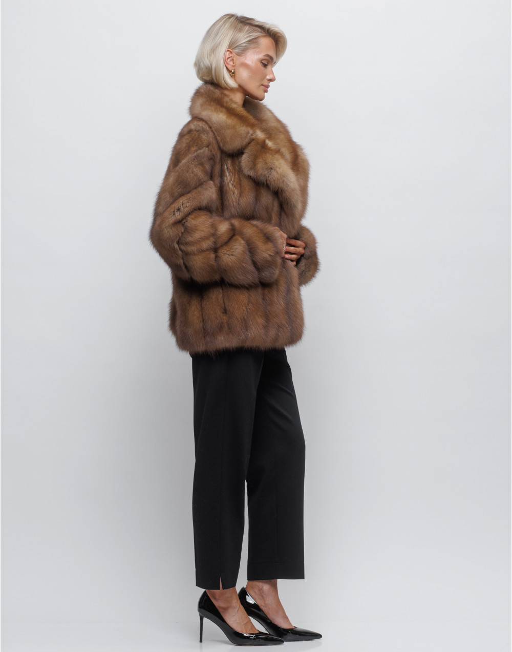 Шуба з хутра куниці baum marten