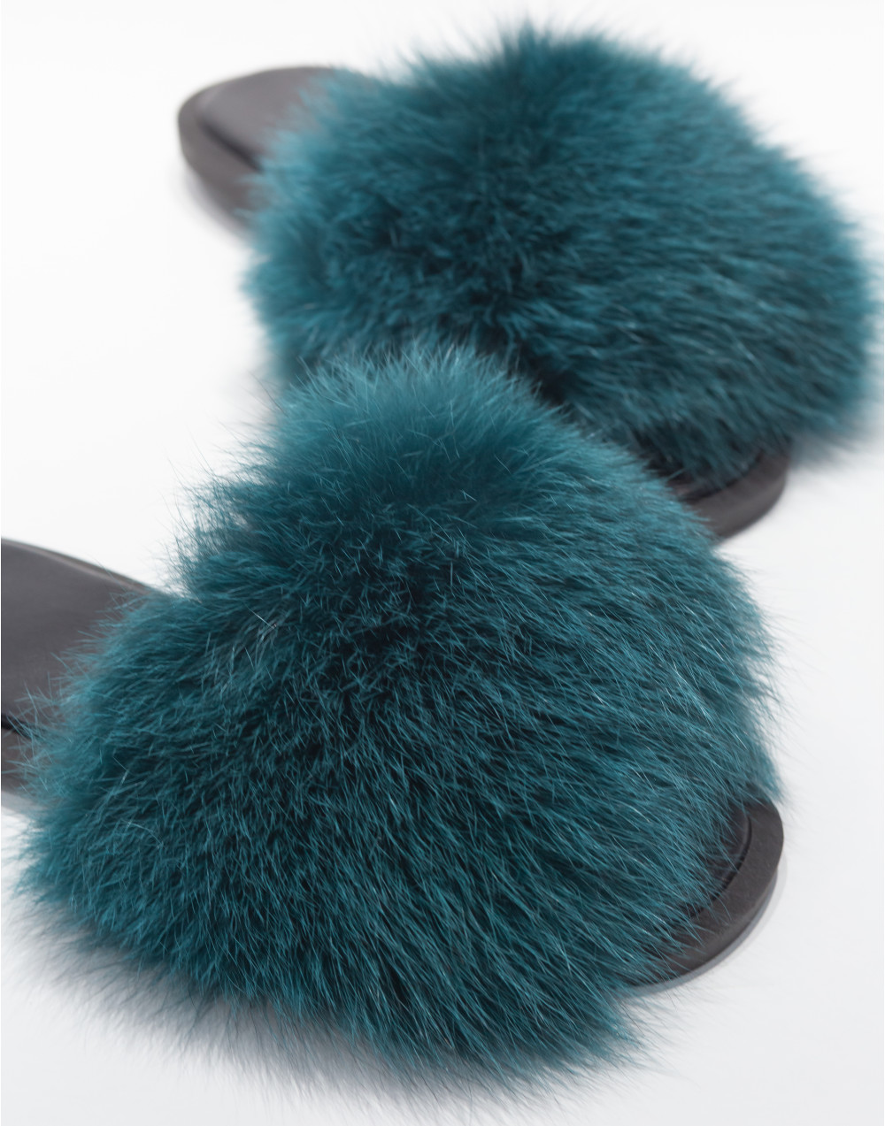 Тапки с мехом песца