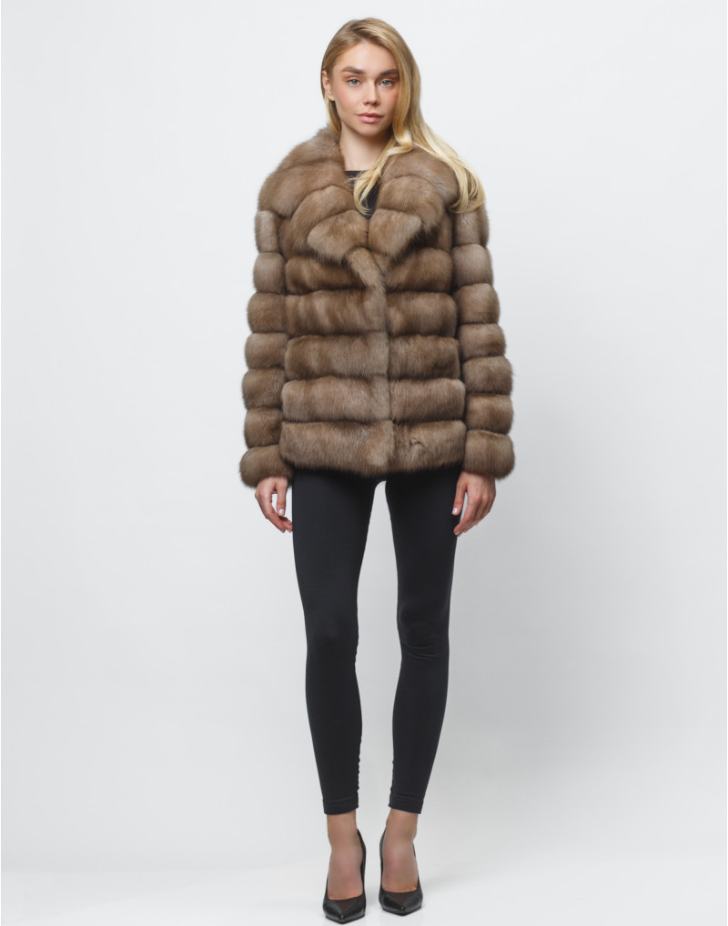 Шуба из меха куницы baum marten